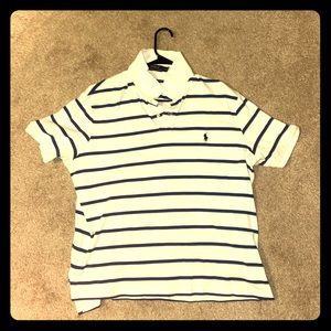 Polo Ralph Lauren Men’s Blue/White Striped SS Polo